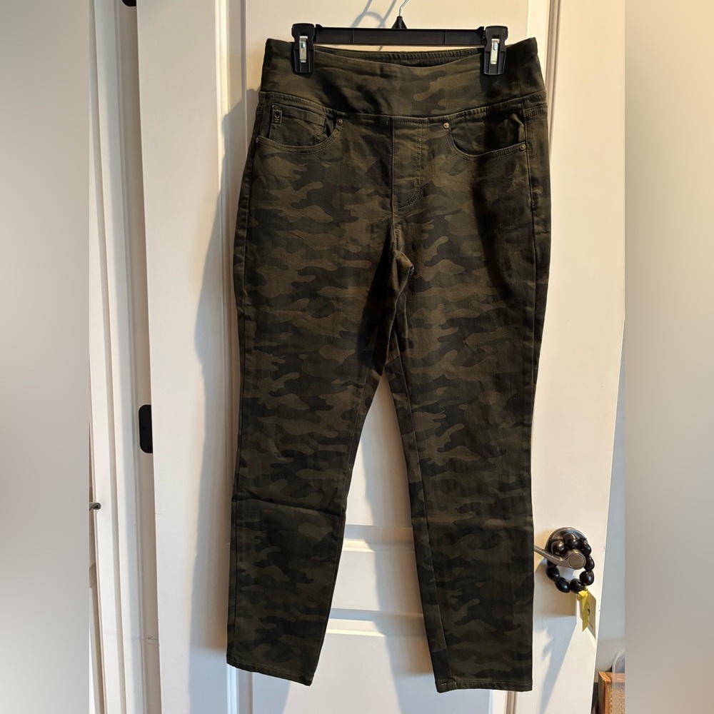 Belle by Kim Gravel Camo Slim Fit Jeans